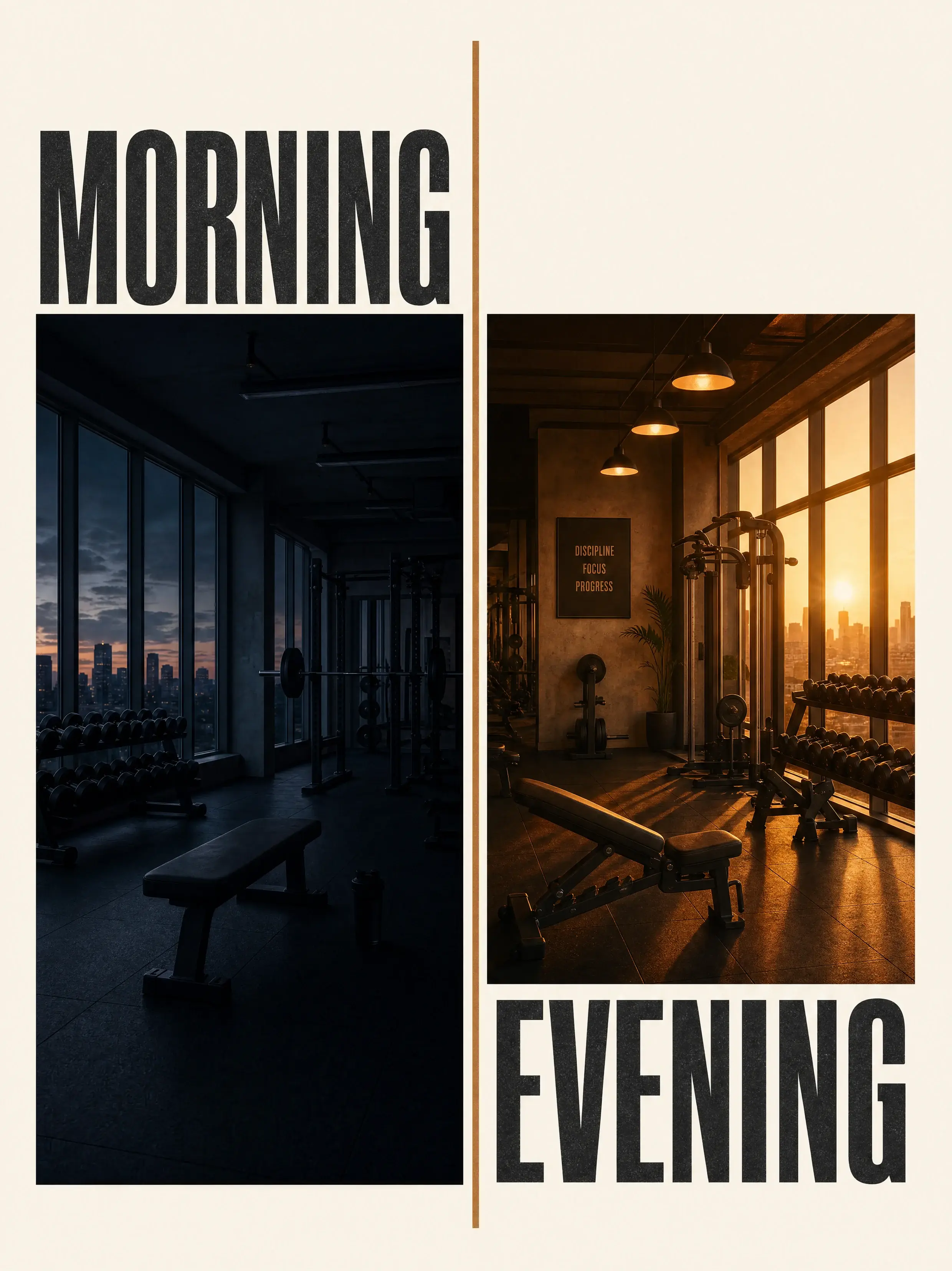 Morning vs evening training comparison infographic for faith-driven lifters — training window decision framework