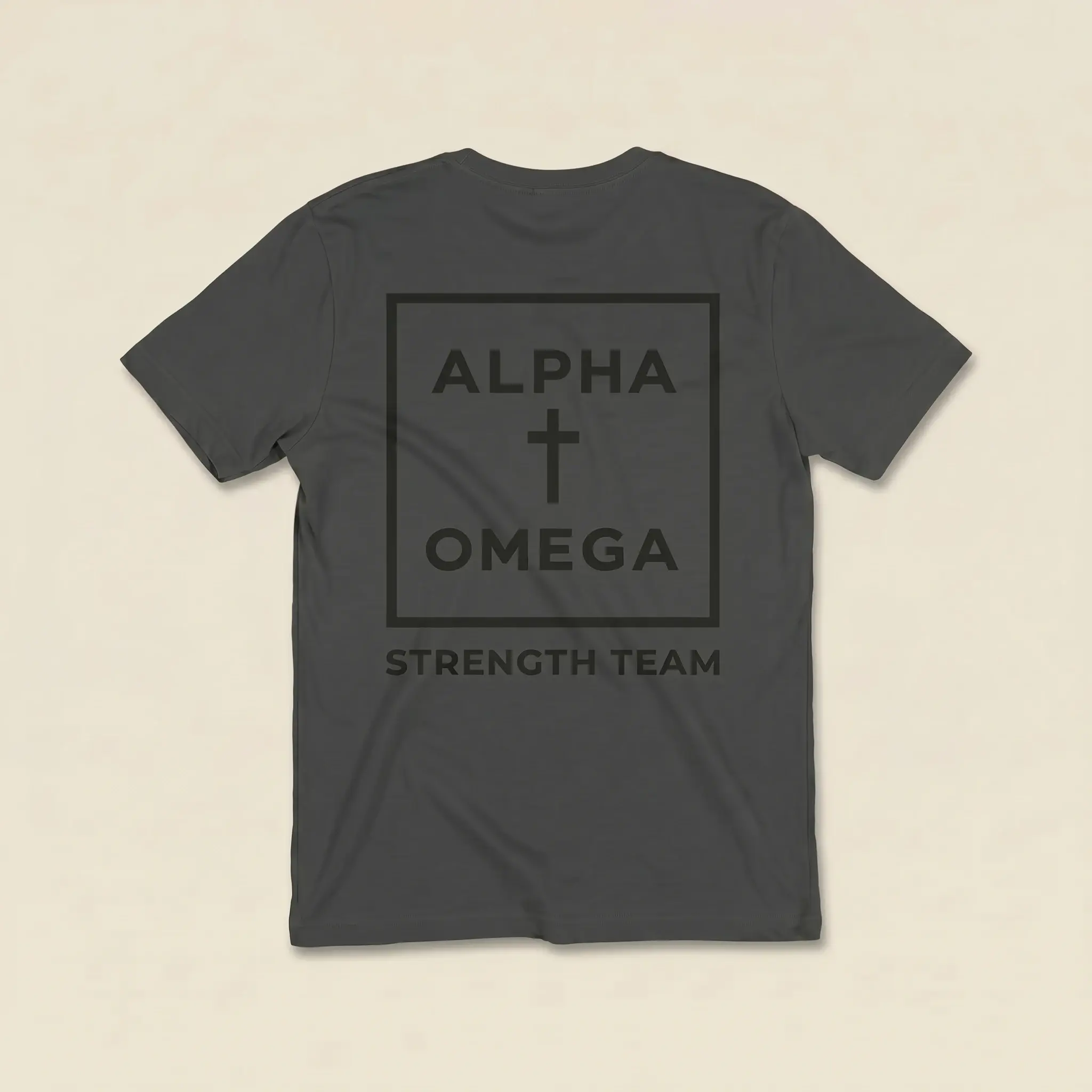 AO Cornerstone short sleeve - Asphalt with Black print