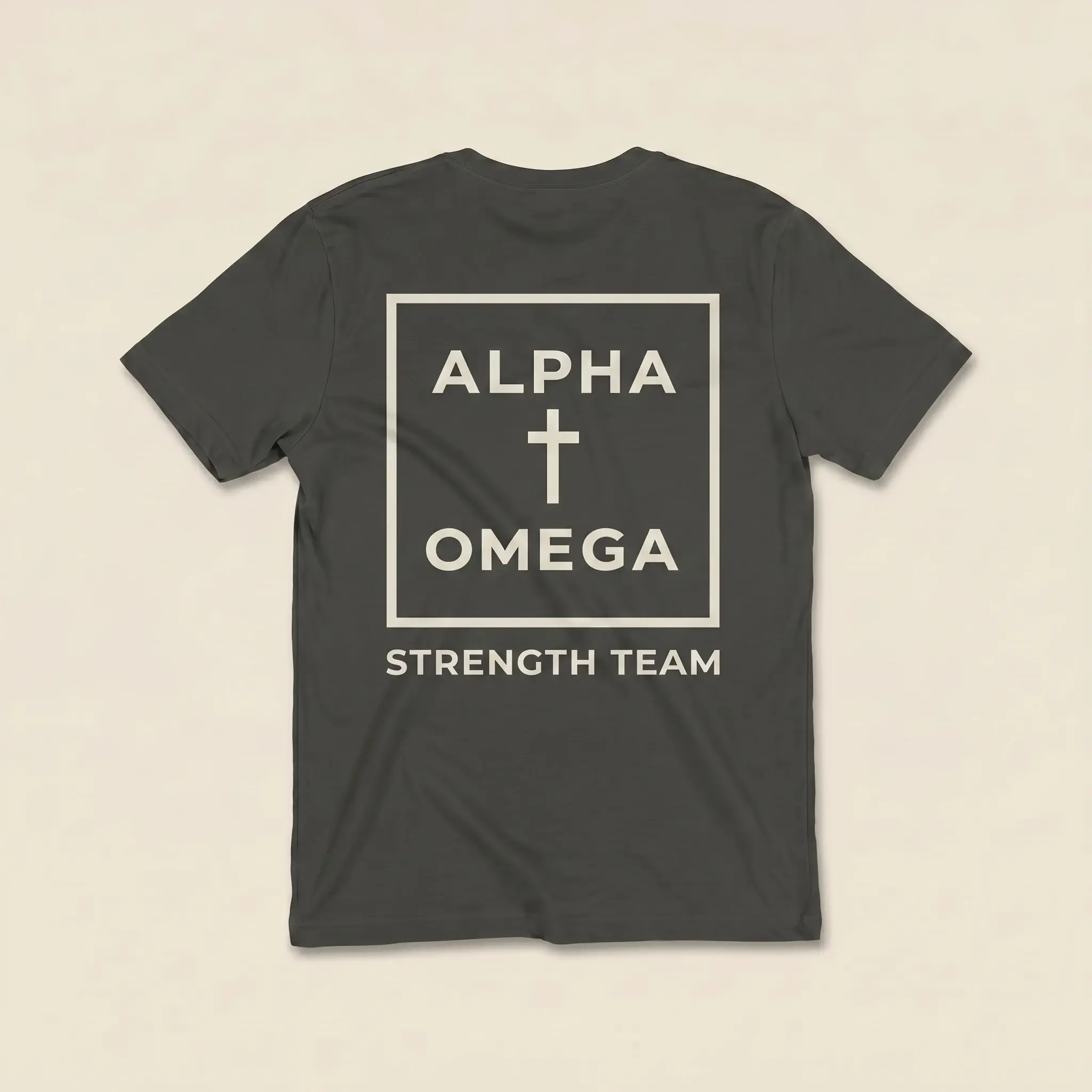 AO Cornerstone short sleeve - Asphalt with White print