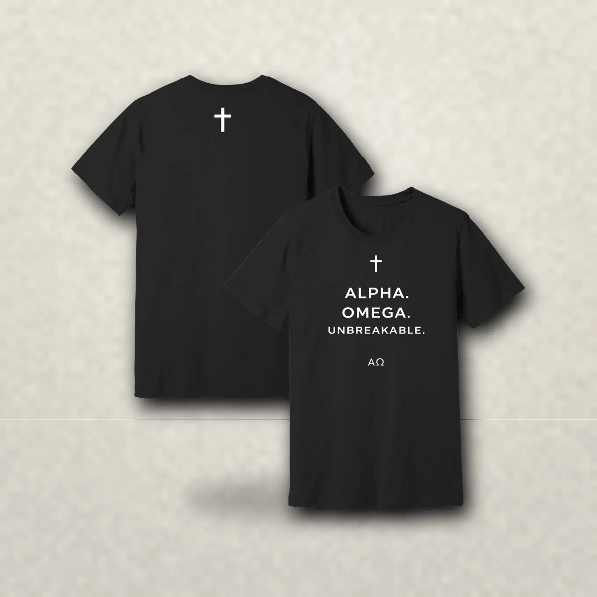AO Unbreakable short sleeve - Black with White print