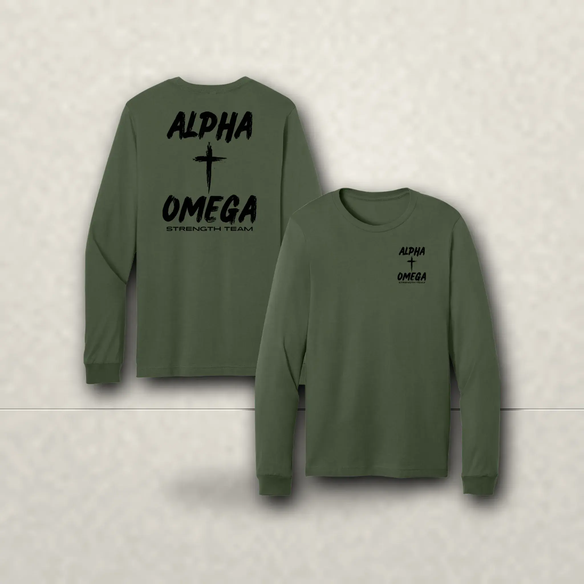 WARPAINT long sleeve in MILITARY GREEN / BLACK