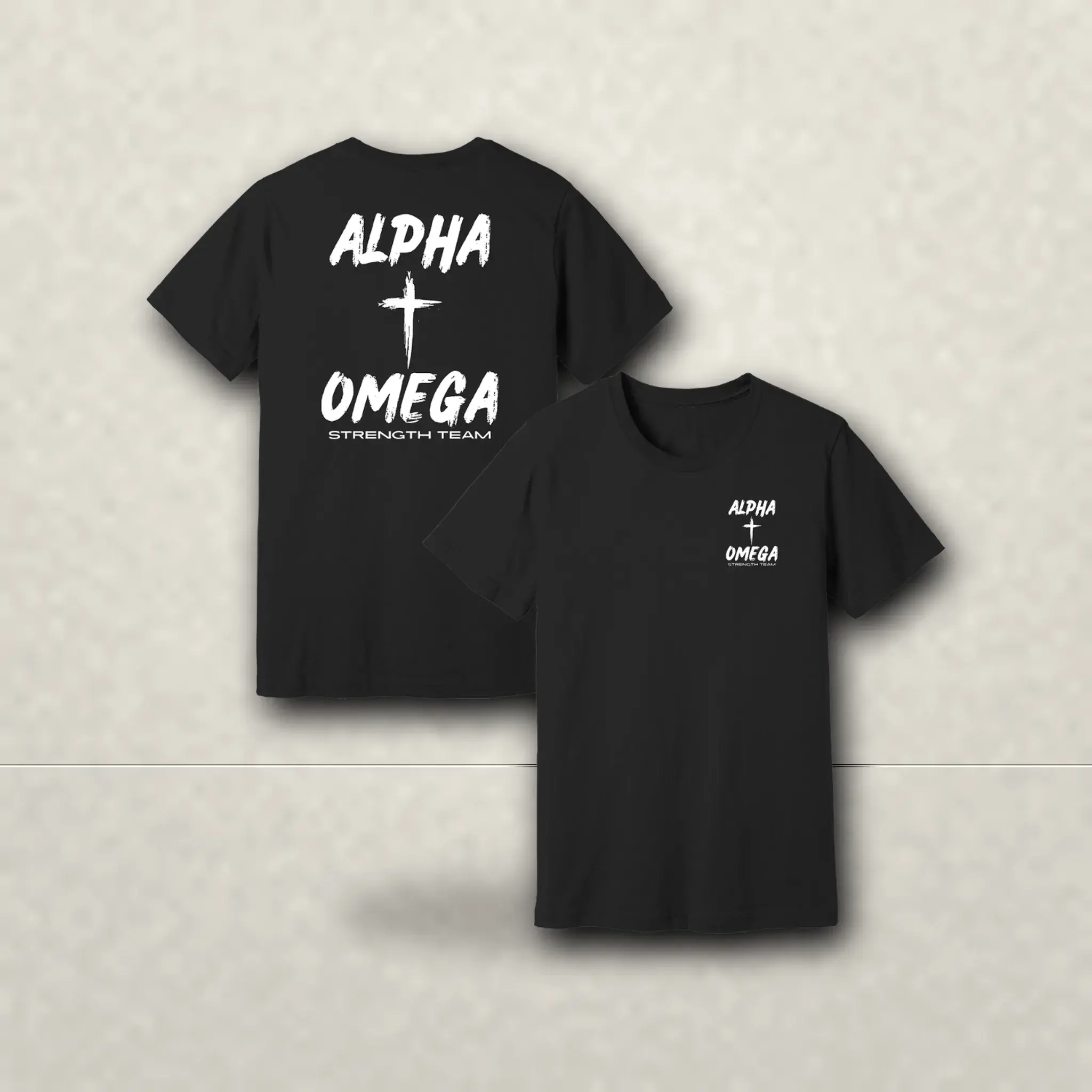 AO Warpaint short sleeve - Black with White print