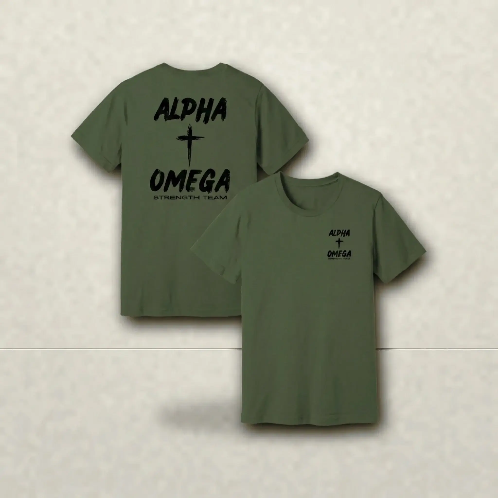 WARPAINT short sleeve in MILITARY GREEN / BLACK