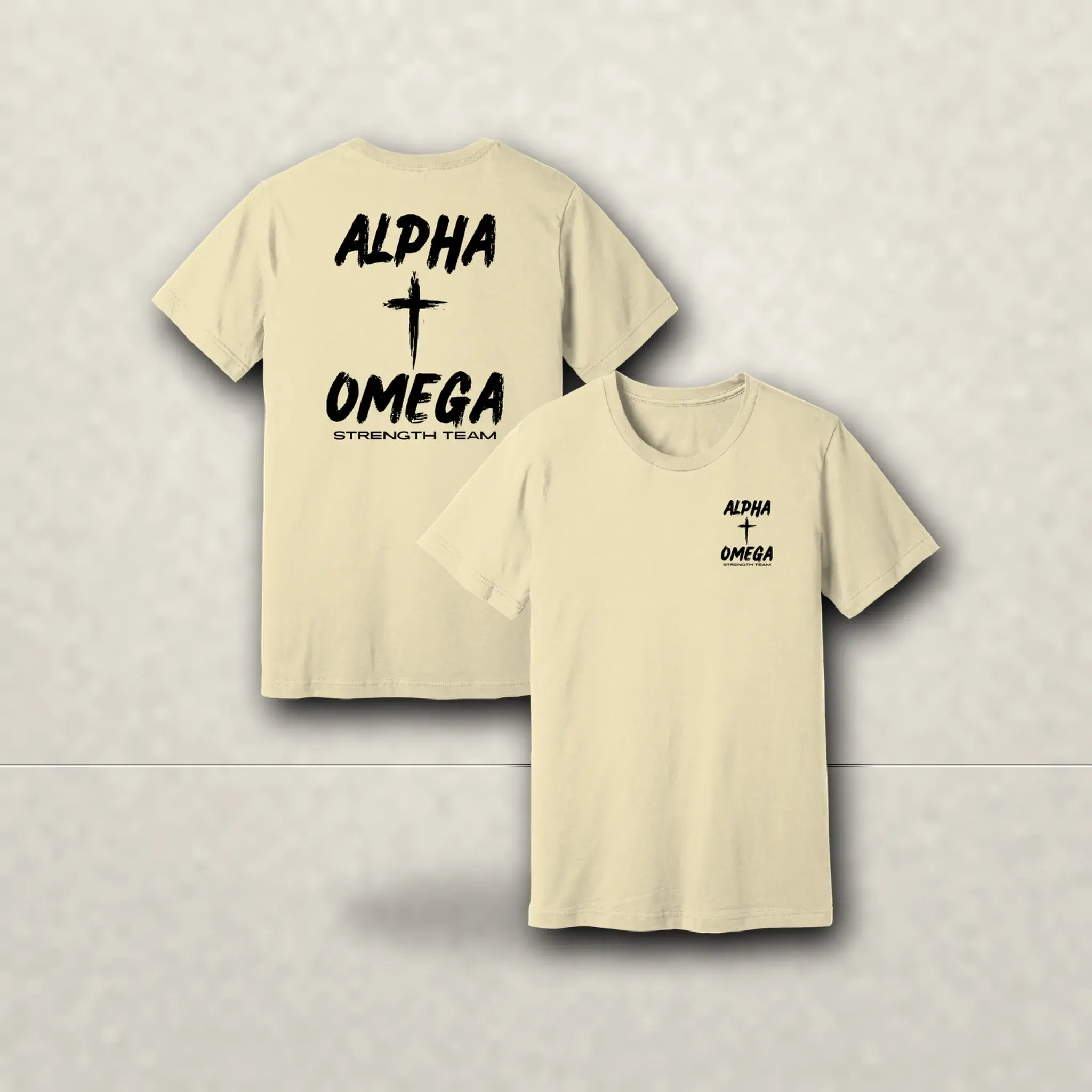 AO Warpaint short sleeve - Natural with Black print