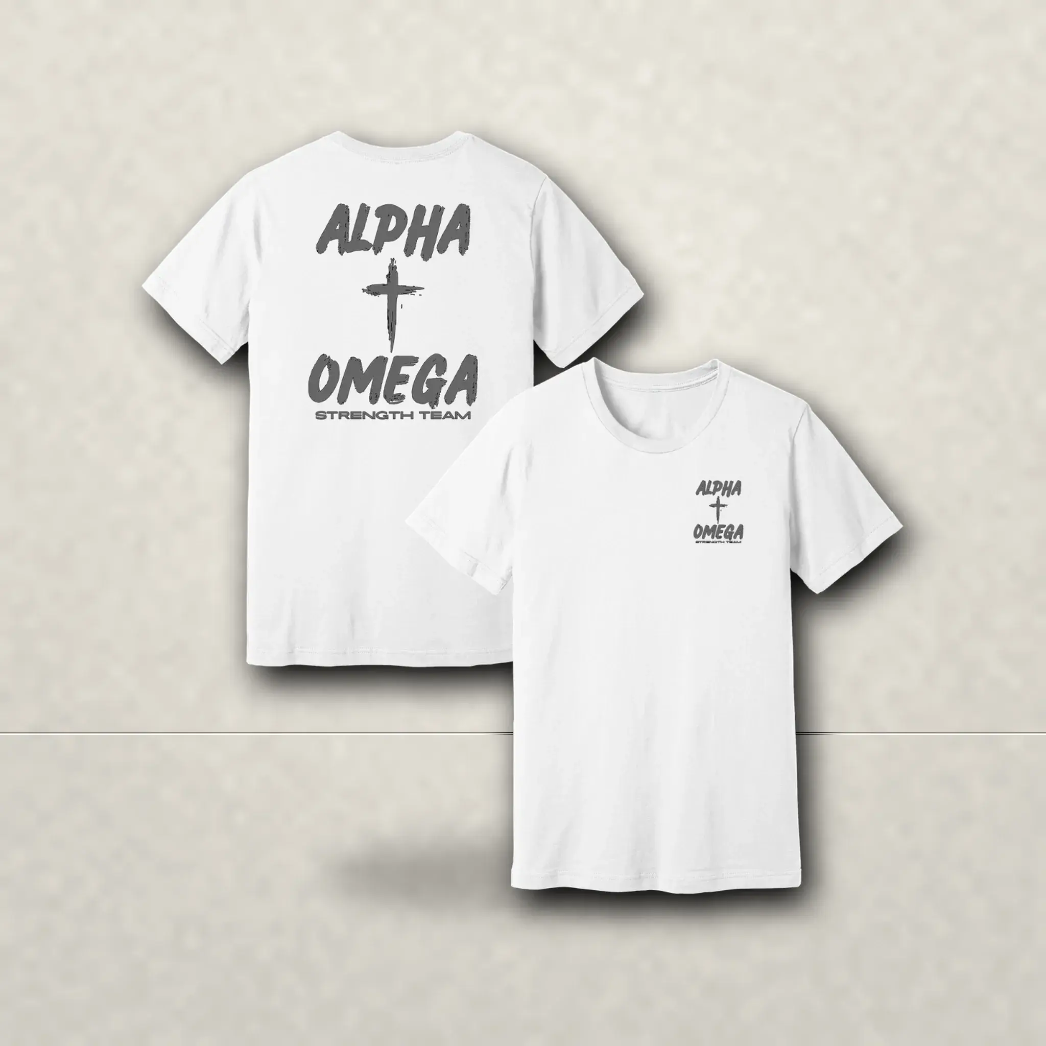 AO Warpaint short sleeve - White with Gray print